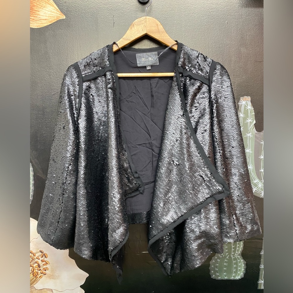 MISS ME black sequence waterfall blazer 🖤 - Picture 4 of 16